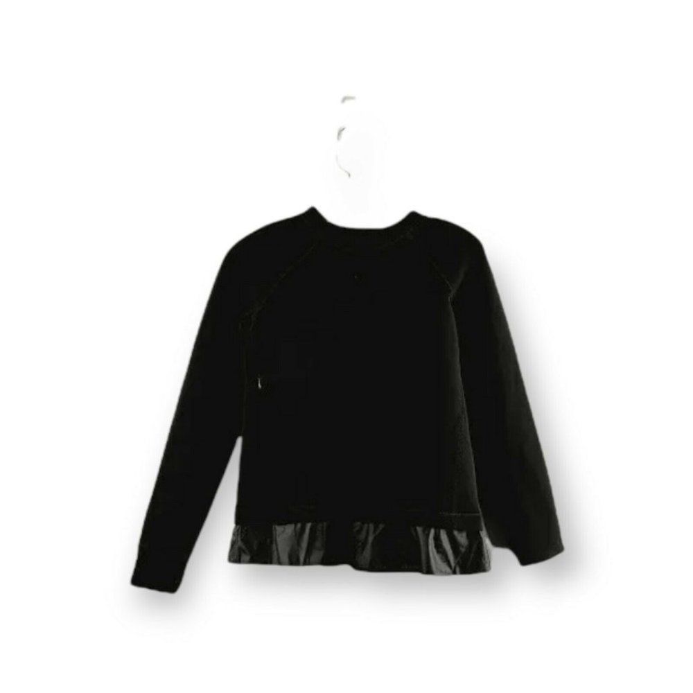 Ivivva Girls Black Classic Lightweight Long Sleeve Round Neck Peplum Top Size 12